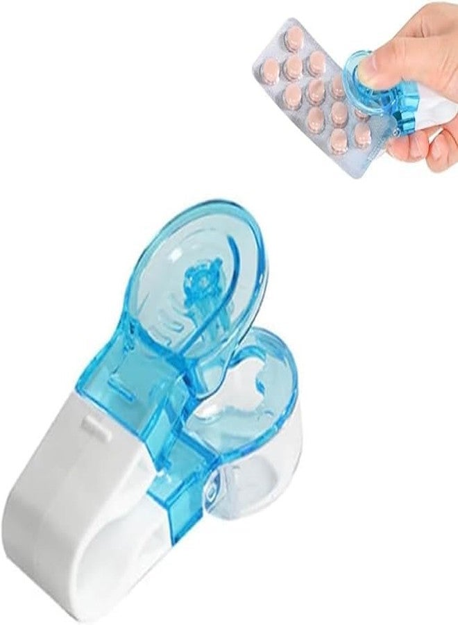 Istara Portable Pill Taker, Pill Punch, Professional Pill Taker Remover, Mini Pill Splitter Pill Cutter Pill Puncher, Home Travel Medication Dispenser Storage Box, Easy Pill Removal - Image 1